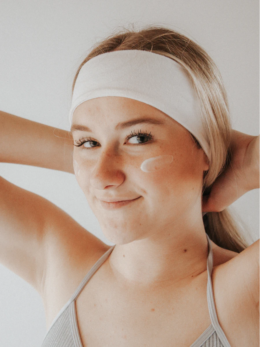 Body lotion being applied after a shower