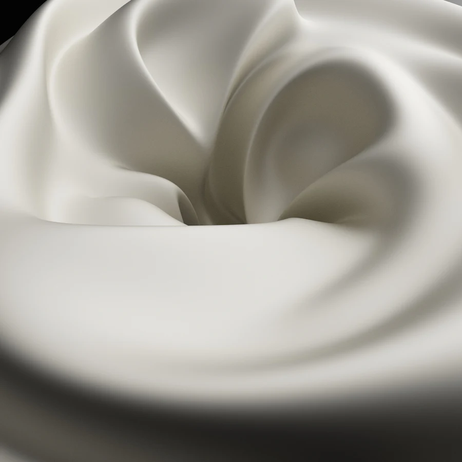 A soft swirl of rich cream