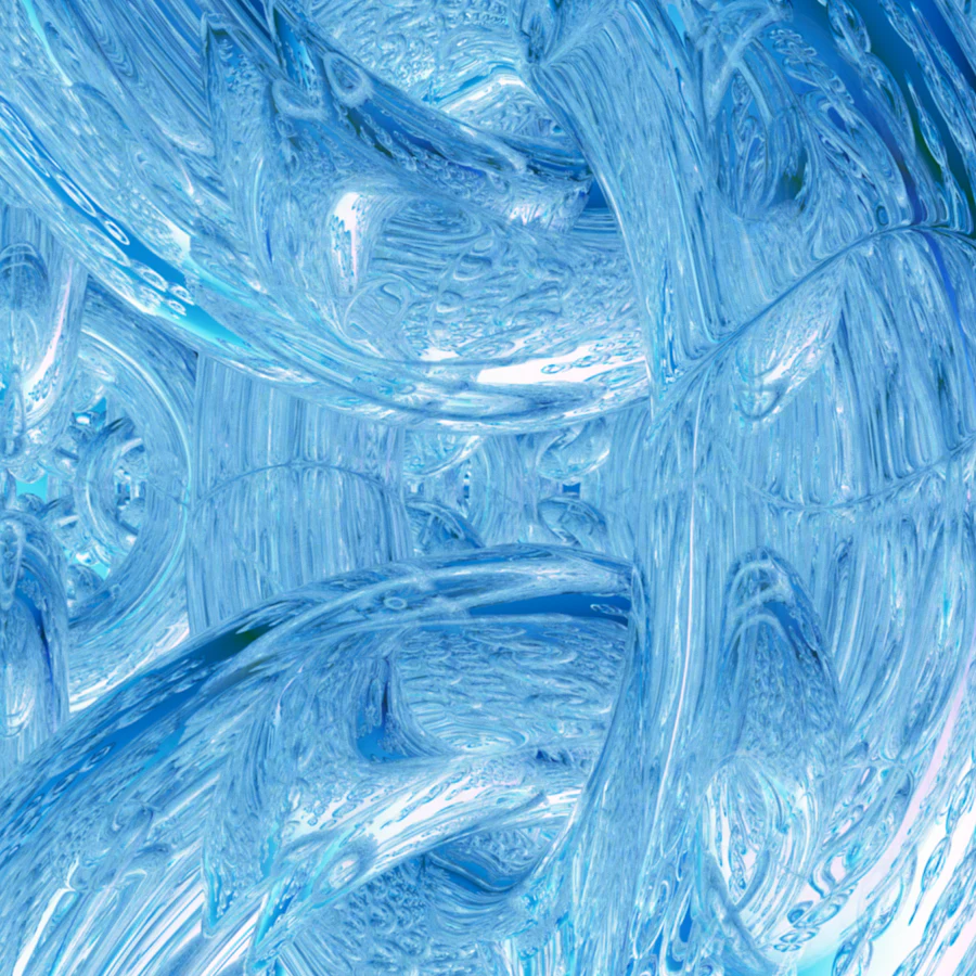 Clear blue hydrating gel texture