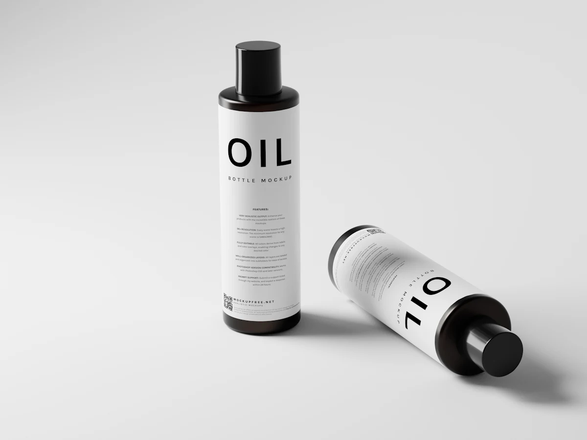 Bottles of cleansing oil