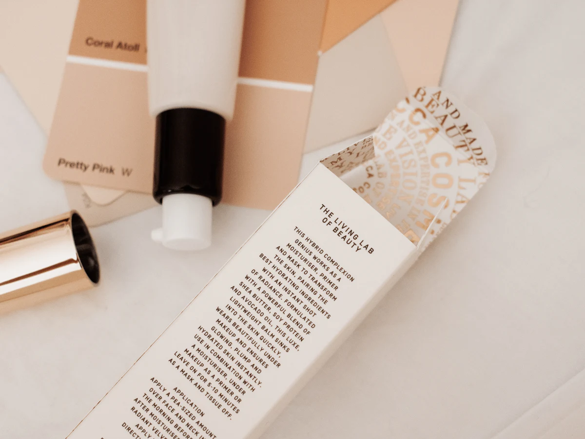 Skin tints and foundations in warm shades