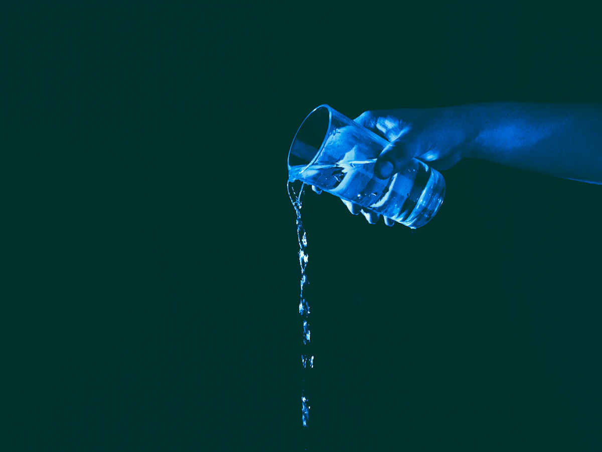 Watery toner being poured